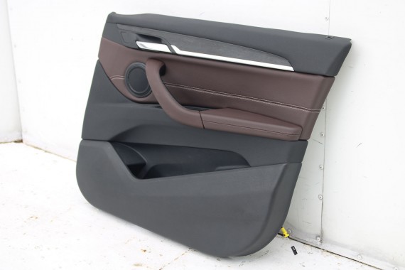 BMW X1 F48 FOTELE KOMPLET FOTELI siedzeń siedzenia tapicerka PDMZ Leder Dakota perforiert/mocca + boczki drzwiowe + podłokietnik