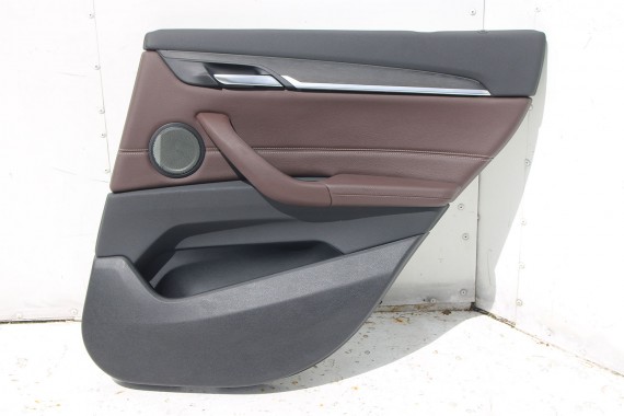 BMW X1 F48 FOTELE KOMPLET FOTELI siedzeń siedzenia tapicerka PDMZ Leder Dakota perforiert/mocca + boczki drzwiowe + podłokietnik