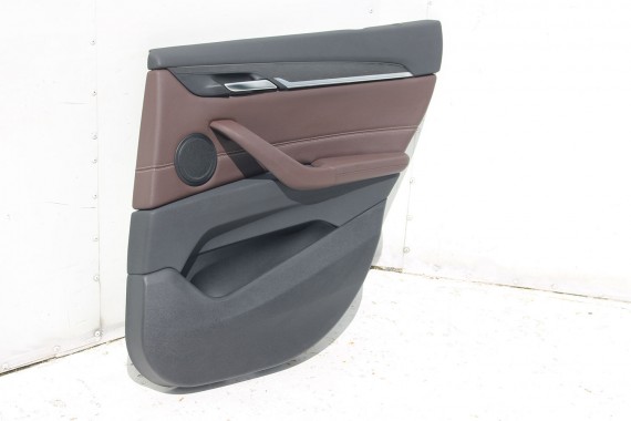 BMW X1 F48 FOTELE KOMPLET FOTELI siedzeń siedzenia tapicerka PDMZ Leder Dakota perforiert/mocca + boczki drzwiowe + podłokietnik