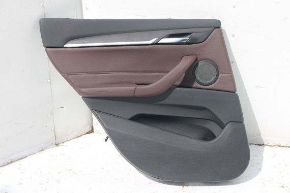 BMW X1 F48 FOTELE KOMPLET FOTELI siedzeń siedzenia tapicerka PDMZ Leder Dakota perforiert/mocca + boczki drzwiowe + podłokietnik
