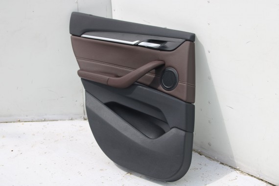 BMW X1 F48 FOTELE KOMPLET FOTELI siedzeń siedzenia tapicerka PDMZ Leder Dakota perforiert/mocca + boczki drzwiowe + podłokietnik