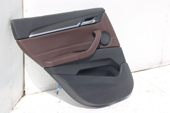 BMW X1 F48 FOTELE KOMPLET FOTELI siedzeń siedzenia tapicerka PDMZ Leder Dakota perforiert/mocca + boczki drzwiowe + podłokietnik