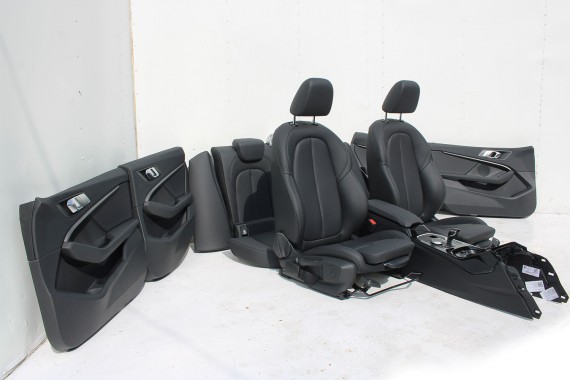 BMW 2 F44 FOTELE KOMPLET FOTELI siedzeń siedzenia tapicerka M PAKIET KCSW Sensatec/schwarz + boczki drzwiowe LCi GRAND COUPE