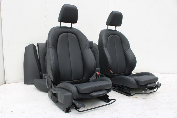 BMW 2 F44 FOTELE KOMPLET FOTELI siedzeń siedzenia tapicerka M PAKIET KCSW Sensatec/schwarz + boczki drzwiowe LCi GRAND COUPE