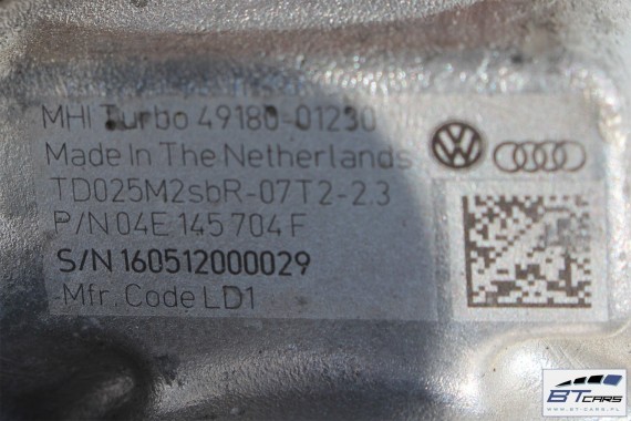 VW AUDI SEAT SKODA TURBINA TURBOSPRĘŻARKA 04E145704F 04E 145 704 04E145704R 04E145713N 04E145721R 04E145721E 04E145721F 1.4 TSi