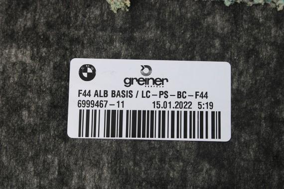 BMW 2 F44 PÓŁKA TYLNA TYŁ BAGAŻNIKA 6999467 LCi GRAND COUPE ANTHRAZIT 6999467 51466999467 6999467 51466999467 6999467 6999467