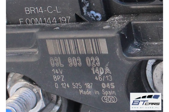 VW AUDI SKODA SEAT ALTERNATOR 03L903023 03L903023X 03L 903 023 X 14V 140A 140A BOSCH 124525187 0124525187 03L903023A 03L903024