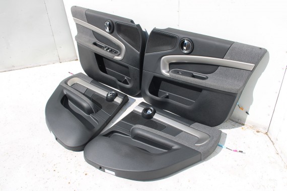 MINI COUNTRYMAN F60 FOTELE KOMPLET FOTELI siedzeń siedzenia tapicerka +boczki drzwiowe KDE1 Stoff/Leatherette Pearl/carbon-black