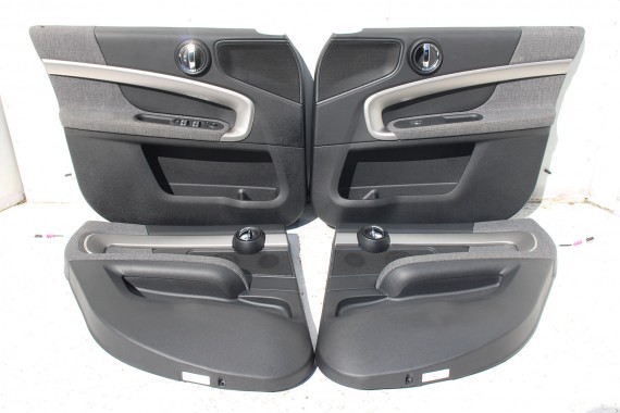 MINI COUNTRYMAN F60 FOTELE KOMPLET FOTELI siedzeń siedzenia tapicerka +boczki drzwiowe KDE1 Stoff/Leatherette Pearl/carbon-black