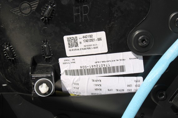 MINI COUNTRYMAN F60 FOTELE KOMPLET FOTELI siedzeń siedzenia tapicerka +boczki drzwiowe KDE1 Stoff/Leatherette Pearl/carbon-black