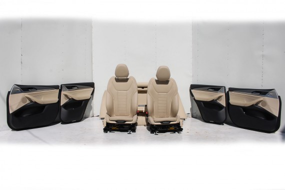 BMW X4 G02 FOTELE KOMPLET FOTELI siedzeń siedzenia tapicerka M PAKIET + boczki drzwiowe MAFO Vernasca/canberra-beige Dekorstep.