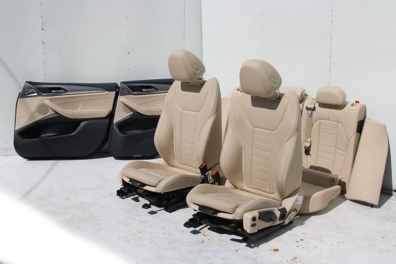 BMW X4 G02 FOTELE KOMPLET FOTELI siedzeń siedzenia tapicerka M PAKIET + boczki drzwiowe MAFO Vernasca/canberra-beige Dekorstep.