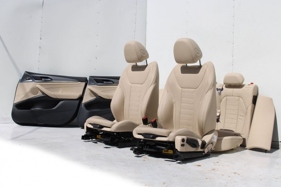 BMW X4 G02 FOTELE KOMPLET FOTELI siedzeń siedzenia tapicerka M PAKIET + boczki drzwiowe MAFO Vernasca/canberra-beige Dekorstep.