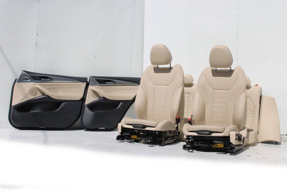 BMW X4 G02 FOTELE KOMPLET FOTELI siedzeń siedzenia tapicerka M PAKIET + boczki drzwiowe MAFO Vernasca/canberra-beige Dekorstep.