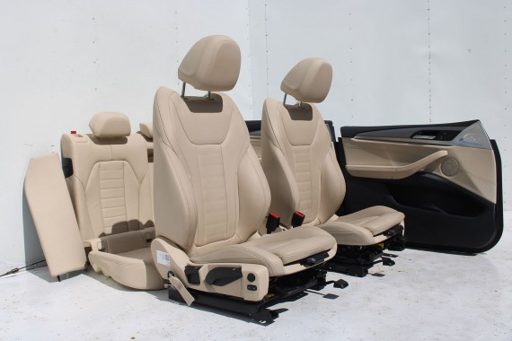 BMW X4 G02 FOTELE KOMPLET FOTELI siedzeń siedzenia tapicerka M PAKIET + boczki drzwiowe MAFO Vernasca/canberra-beige Dekorstep.
