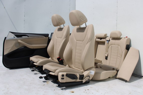 BMW X4 G02 FOTELE KOMPLET FOTELI siedzeń siedzenia tapicerka M PAKIET + boczki drzwiowe MAFO Vernasca/canberra-beige Dekorstep.