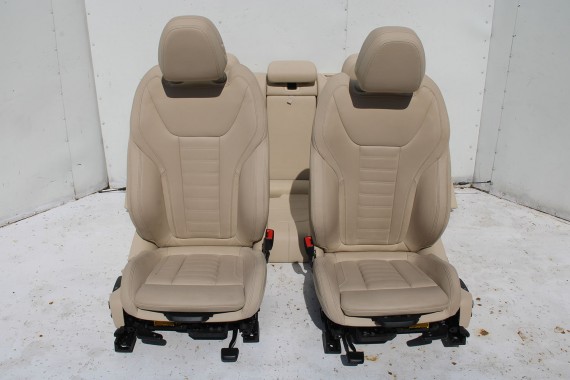 BMW X4 G02 FOTELE KOMPLET FOTELI siedzeń siedzenia tapicerka M PAKIET + boczki drzwiowe MAFO Vernasca/canberra-beige Dekorstep.