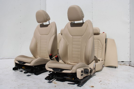 BMW X4 G02 FOTELE KOMPLET FOTELI siedzeń siedzenia tapicerka M PAKIET + boczki drzwiowe MAFO Vernasca/canberra-beige Dekorstep.