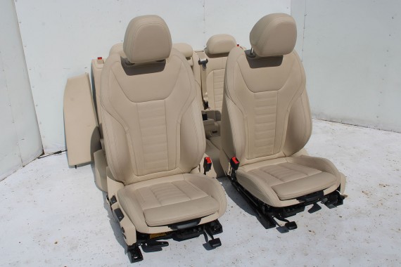 BMW X4 G02 FOTELE KOMPLET FOTELI siedzeń siedzenia tapicerka M PAKIET + boczki drzwiowe MAFO Vernasca/canberra-beige Dekorstep.