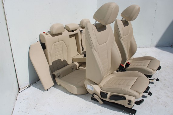 BMW X4 G02 FOTELE KOMPLET FOTELI siedzeń siedzenia tapicerka M PAKIET + boczki drzwiowe MAFO Vernasca/canberra-beige Dekorstep.