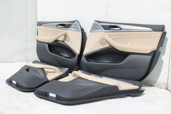 BMW X4 G02 FOTELE KOMPLET FOTELI siedzeń siedzenia tapicerka M PAKIET + boczki drzwiowe MAFO Vernasca/canberra-beige Dekorstep.