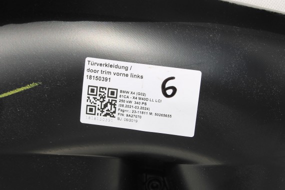 BMW X4 G02 FOTELE KOMPLET FOTELI siedzeń siedzenia tapicerka M PAKIET + boczki drzwiowe MAFO Vernasca/canberra-beige Dekorstep.