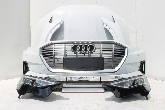AUDI E TRON PRZÓD Matrix maska błotniki zderzak pas przedni lampy wzmocnienie błotnik lampa 2Y 	LS9R 	Gletscherweiss Biały ETRON