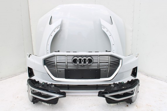AUDI E TRON PRZÓD Matrix maska błotniki zderzak pas przedni lampy wzmocnienie błotnik lampa 2Y 	LS9R 	Gletscherweiss Biały ETRON