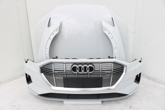 AUDI E TRON PRZÓD Matrix maska błotniki zderzak pas przedni lampy wzmocnienie błotnik lampa 2Y 	LS9R 	Gletscherweiss Biały ETRON