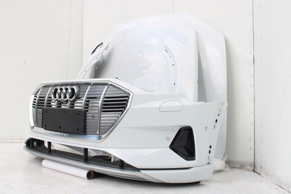 AUDI E TRON PRZÓD Matrix maska błotniki zderzak pas przedni lampy wzmocnienie błotnik lampa 2Y 	LS9R 	Gletscherweiss Biały ETRON