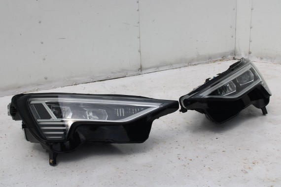 AUDI E TRON PRZÓD Matrix maska błotniki zderzak pas przedni lampy wzmocnienie błotnik lampa 2Y 	LS9R 	Gletscherweiss Biały ETRON
