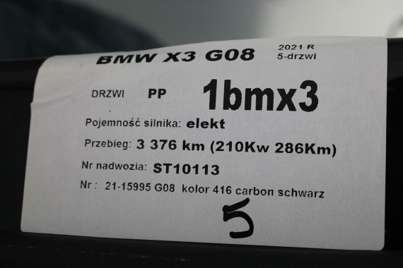 BMW X3 G08 IX3 DRZWI PRAWE PRZÓD + TYŁ STRONA PRAWA przednie + tylne 2 sztuki 41002459941 41002459943 41 00 2459941 2459943 F97