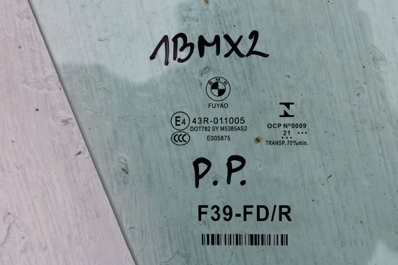 BMW X2 F39 SZYBA DRZWI 51337420395 51337420396 2019 AS2 przód przednia 51332458961 51332458962 2458961 2458962 7420395 7420396
