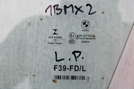 BMW X2 F39 SZYBA DRZWI 51337420395 51337420396 2019 AS2 przód przednia 51332458961 51332458962 2458961 2458962 7420395 7420396