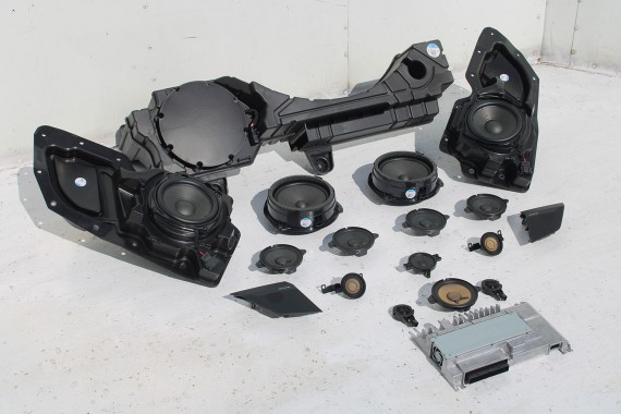 AUDI ETRON GŁOŚNIKI 4KE035621A WZMACNIACZ BANG&Olufsen 4N0035223C Głośnik subwoofer Premium Sound system z dźwiękiem 3D ETRON