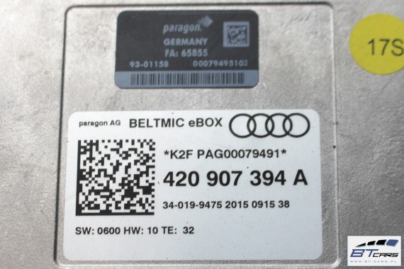AUDI TT MODUŁ 420907394A 420907394B STEROWNIK MIKROFONU W PASACH 420 907 394 A 420907394B 8S 420907394A 420907394B 420907394A