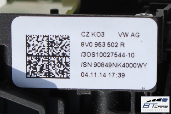 AUDI A3 MANETKI KIEROWNICY 8V0953521DR 8V0953502R  8V0 953 502 R 8V0 953 521 DR manetka przełącznik przełączniki 8V0953521DR