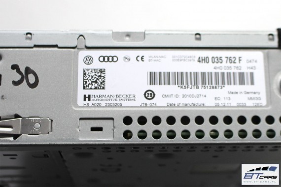 AUDI A8 CZYTNIK + PANEL 3G+ MMI  + MONITORY 4H0035762F 4H0919607 4H0919709C TYŁ TV ZESTAW RSE 4H EKRAN LCD 4H0035762F 4H0919607