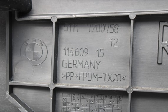 BMW 5 F07 PRZÓD maska błotniki zderza przedni lampy błotnik Kolor 5GT Gran Turismo 354 Titansilber Metallic  63217199602 GT