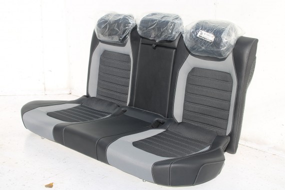 VW JETTA 5C FL FOTELE KOMPLET FOTELI siedzeń siedzenia fotel tapicerka 5C0 5C 2010- skóra w kolorze czarnym i szarym LIFT