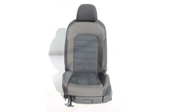 VW GOLF 7 VII FOTELE KOMPLET FOTELI siedzeń siedzenia fotel tapicerka 5G 5G4 welur + alcantara kolor czarno - szary 5G0