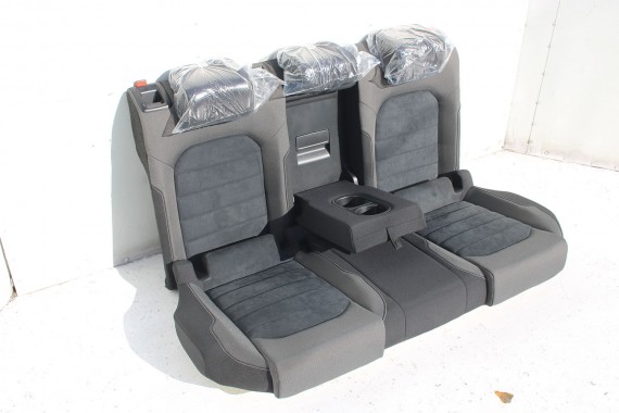 VW GOLF 7 VII FOTELE KOMPLET FOTELI siedzeń siedzenia fotel tapicerka 5G 5G4 welur + alcantara kolor czarno - szary 5G0