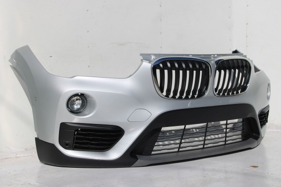 BMW X1 F48 PRZÓD maska błotniki zderzak pas przedni lampy wzmocnienie błotnik lampa Full Led A83 Glaciersilber 2.0 TDi diesel