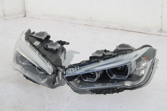 BMW X1 F48 PRZÓD maska błotniki zderzak pas przedni lampy wzmocnienie błotnik lampa Full Led A83 Glaciersilber 2.0 TDi diesel