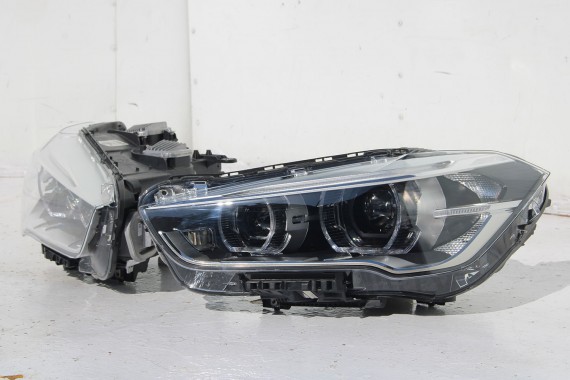 BMW X1 F48 PRZÓD maska błotniki zderzak pas przedni lampy wzmocnienie błotnik lampa Full Led A83 Glaciersilber 2.0 TDi diesel