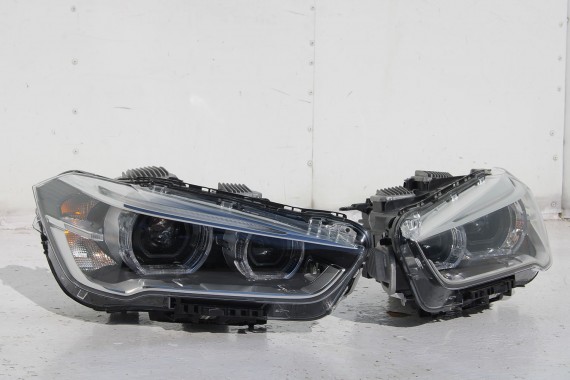 BMW X1 F48 PRZÓD maska błotniki zderzak pas przedni lampy wzmocnienie błotnik lampa Full Led A83 Glaciersilber 2.0 TDi diesel
