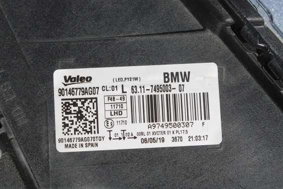 BMW X1 F48 PRZÓD maska błotniki zderzak pas przedni lampy wzmocnienie błotnik lampa Full Led A83 Glaciersilber 2.0 TDi diesel