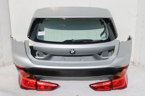 BMW X1 F48 TYŁ KLAPA BAGAŻNIKA ZDERZAK TYLNY + LAMPY TYLNE lampa A83 Glaciersilber Metallic Led Ledy 7350826 7448546 7448545