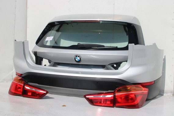 BMW X1 F48 TYŁ KLAPA BAGAŻNIKA ZDERZAK TYLNY + LAMPY TYLNE lampa A83 Glaciersilber Metallic Led Ledy 7350826 7448546 7448545