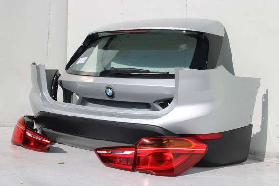 BMW X1 F48 TYŁ KLAPA BAGAŻNIKA ZDERZAK TYLNY + LAMPY TYLNE lampa A83 Glaciersilber Metallic Led Ledy 7350826 7448546 7448545